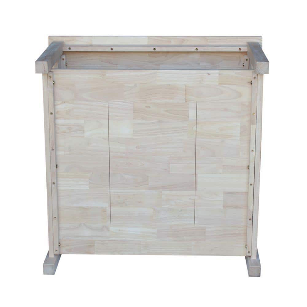Hampton 41" Natural Wood Square Coffee Table with Storage