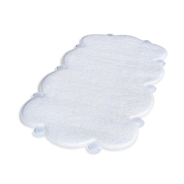 17 in. x 29 in. Cloud Bath Mat in Clear