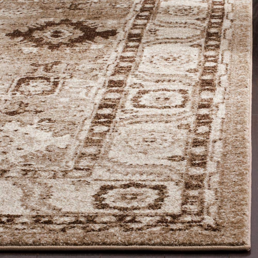 Gray Taupe Synthetic Easy-Care Hand-Knotted Area Rug - 2'7" X 5'