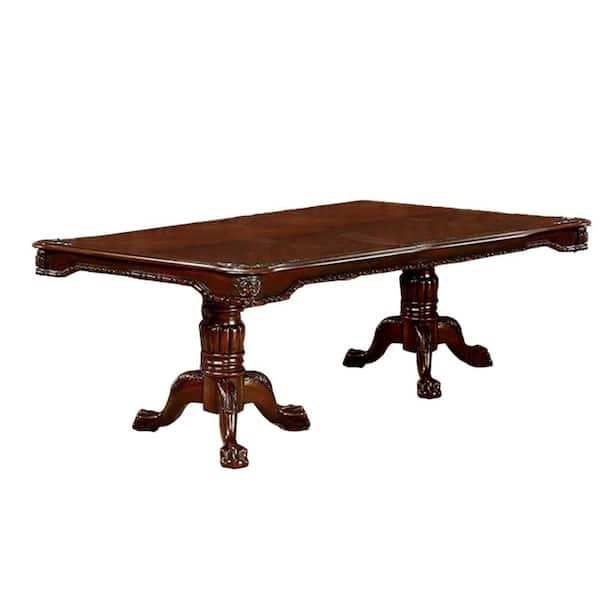 William's Home Furnishing Elana Brown Cherry Dining Table with 18-Leaf