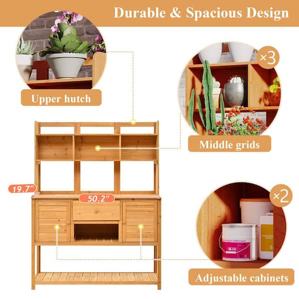 WTVWTV 50.2 in. W x 19.7 in. D 66.1 in. H Wood Garden