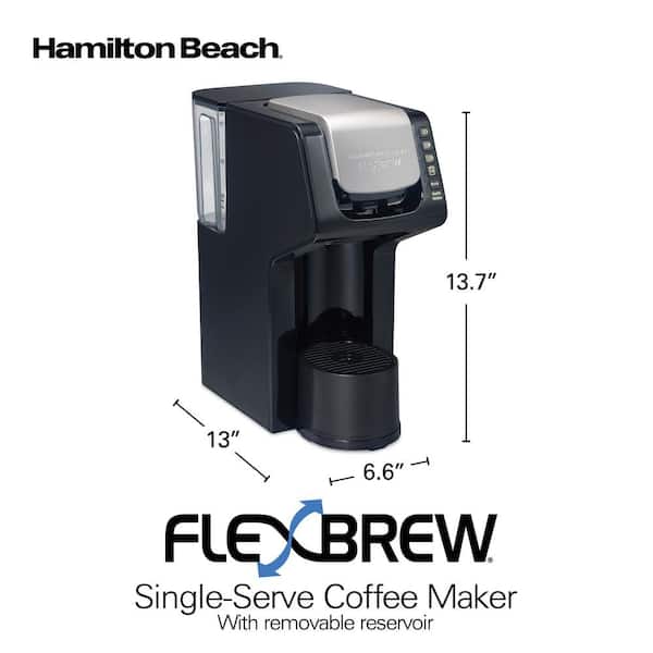 Hamilton Beach FlexBrew Trio 12-Cup Black Drip Coffee Maker with Single Cup  Brewer 49902 - The Home Depot