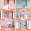 Huluwat Pink Dreamy Wooden Dollhouse for kids DJ-TC-EL-WG152 - The Home  Depot