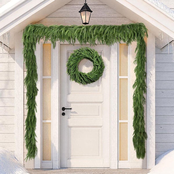 Guirlande Pin Guirlande De Pin Artificiel 190 Cm - Décoration Noël, Escaliers, Cheminée - Vert Guirlande Noël Verte Norfolk Pine Garland