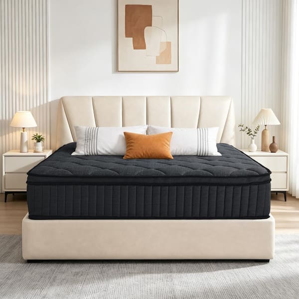 10 Inch Full Size Mattress Hybrid Memory Foam Mattress,Medium Firm Support,Individual Pocket Springs CertiPUR-US White