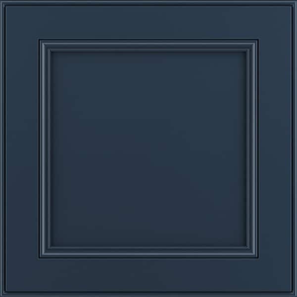 American Woodmark MacArthur 11 9/16-in. W x 3/4-in. D x 11 1/2-in. H in Painted Navy Cabinet Door Sample