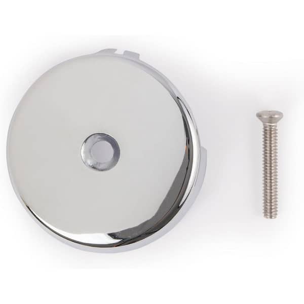 Overflow Faceplate for Tub 1 Hole Bathtub Faceplate with Matching Screw Universal Fit Polished Chrome Finish