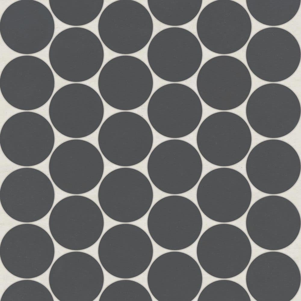 Marin 2 in. Penny Round Matte Porcelain Mosaic in Black Sea (8.61 sq. ft. /case) price history on PriceWatchPro