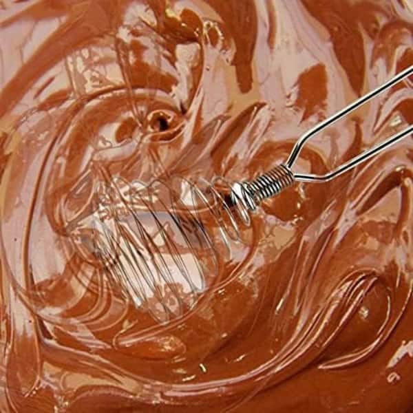 Silver Stainless Steel Spring Coil Whisk Mini French Wire Whip Cream Beater Kitchen Utensil for Stirring Baking Cooking