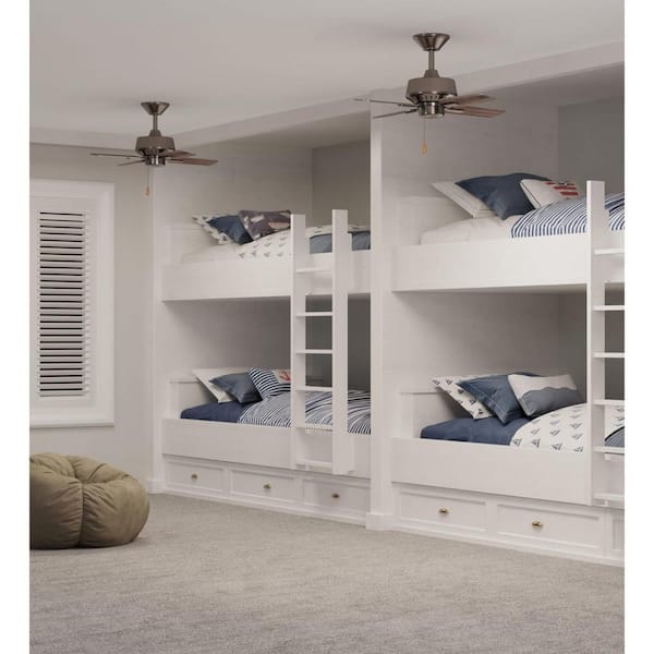 Drift 32 in. Indoor Brushed Nickel Traditional Ceiling Fan with Remote Included for Living Room and Bedroom