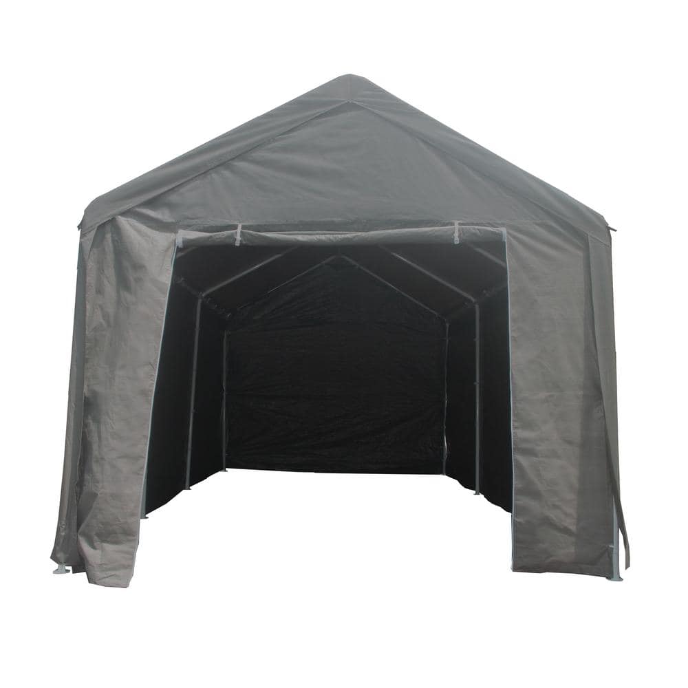 Gray 10' x 20' Heavy Duty Outdoor Carport Tent