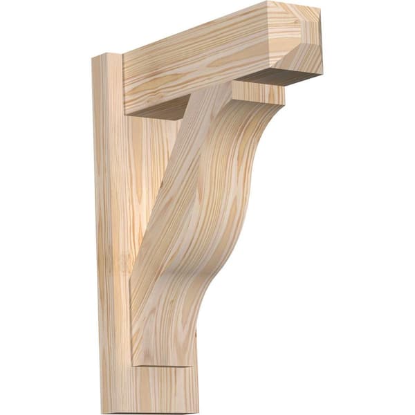 Ekena Millwork 6 in. x 20 in. x 16 in. Douglas Fir Fuston Craftsman Smooth Outlooker