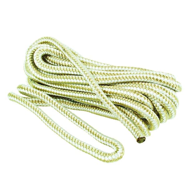 Everbilt 3/8 in. x 25 ft. Nylon Dock Line Double Braid Rope, White and  Beige 70692 - The Home Depot