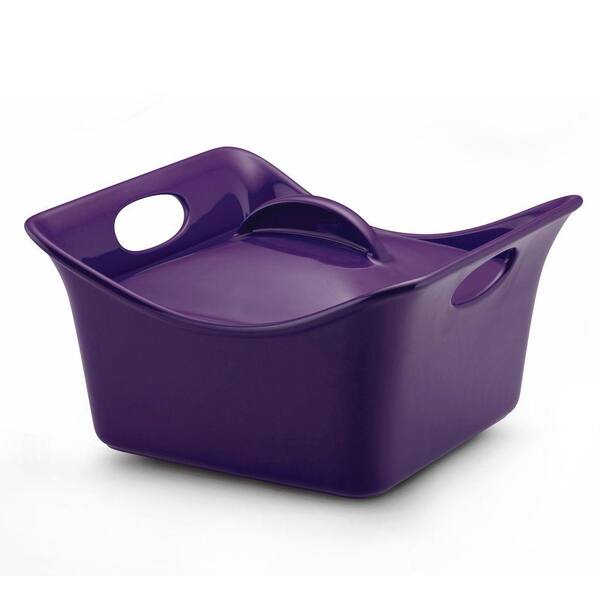 Rachael Ray 3-1/2 qt. Covered Square Casserole in Purple