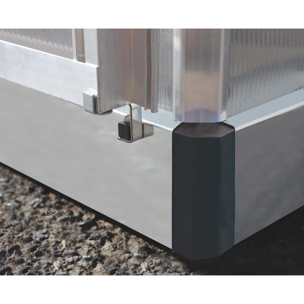 Essence 8' x 12' Silver Polycarbonate and Aluminum Greenhouse