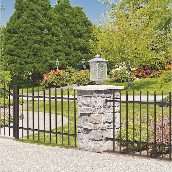Barrette Outdoor Living 3/4 in. x 2 in. x 2 in. Heavy-Duty Pewter Aluminum Wall Mount Fence Bracket Kit (3-Pack)