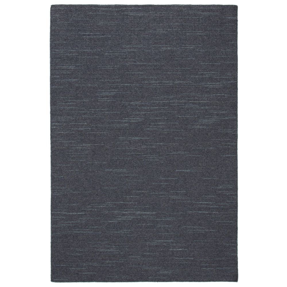 Handmade Dark Grey Wool 8' x 10' Flat Woven Area Rug