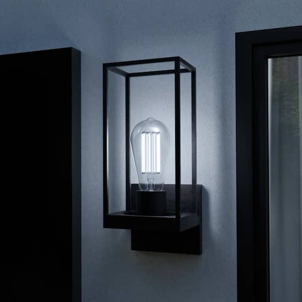 60-Watt Equivalent ST19 Dimmable White Filament Clear Glass E26 Vintage Edison LED light Bulb, Daylight 5000K (4-Pack)