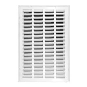 20 in. Wide x 24 in. High Return Air Filter Grille of Steel in White