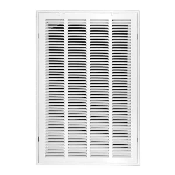 Venti Air 20 in. Wide x 24 in. High Return Air Filter Grille of Steel in White