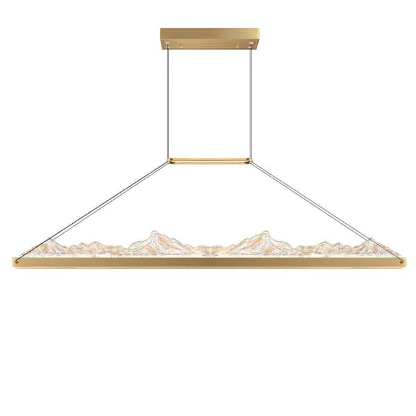 CWI Lighting Himalayas 1-Light Integrated LED Brass Chandelier