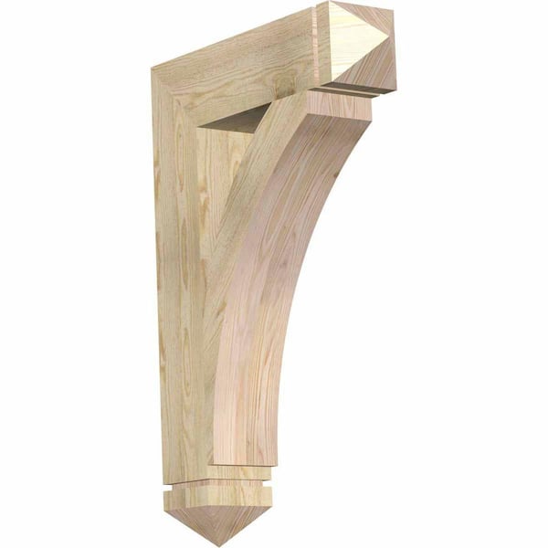 Ekena Millwork 6 in. x 38 in. x 26 in. Douglas Fir Thorton Arts and Crafts Rough Sawn Bracket