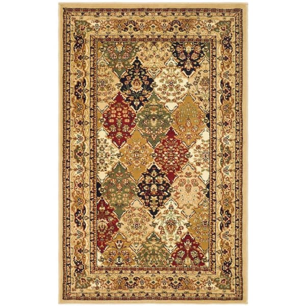 SAFAVIEH Lyndhurst Multi/Black Doormat 3 ft. x 5 ft. Border Area Rug