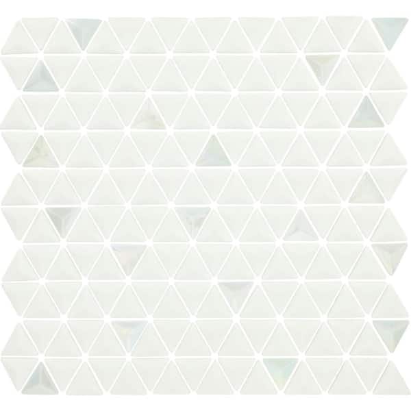 Daltile Starcastle Celestial 12 in. x 11 in. Glass Triangle Mosaic Tile (11.77 sq. ft./Case)