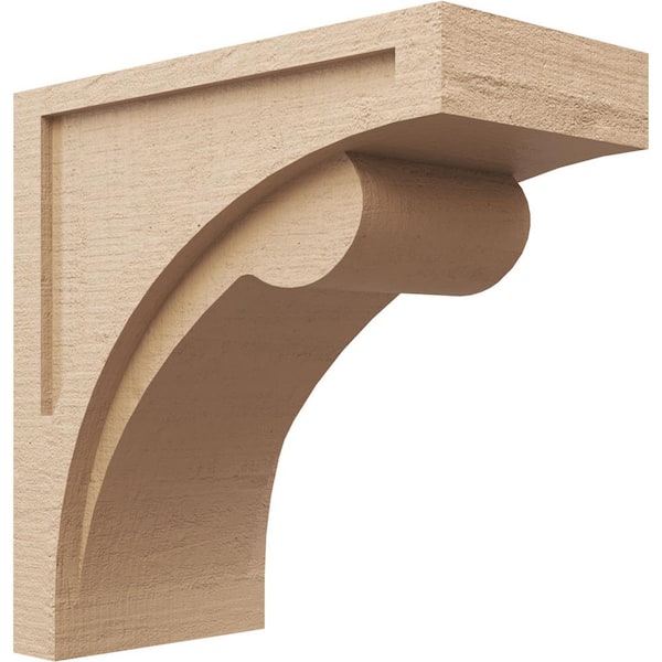 Ekena Millwork 10-in. x 20-in. x 20-in. Series 1 Classic Viola Rough Cedar Woodgrain Timberthane Polyurethane Corbel, Primed Tan