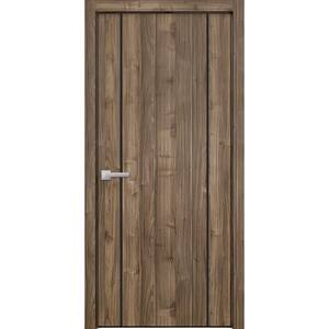 18 in. x 80 in. 1 Panel Walnut Finished Solid Wood with Honeycomb Sliding Door with Hardware