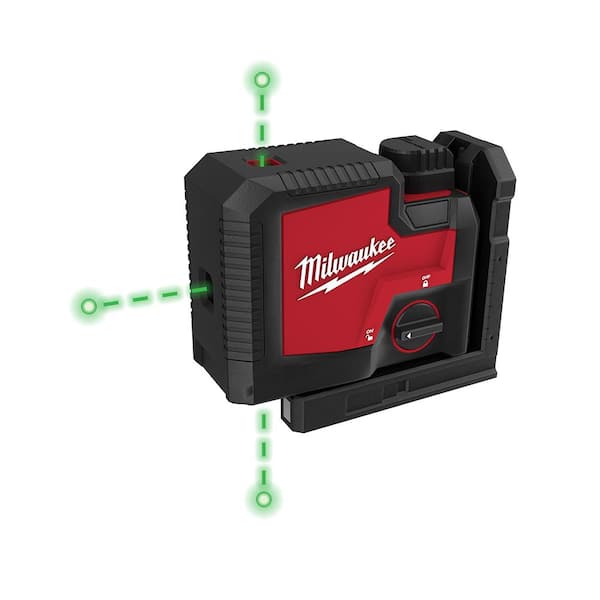 Vier Huiswerk maken Geniet Milwaukee Green 100 ft. 3-Point Rechargeable Laser Level with REDLITHIUM  Lithium-Ion USB Battery and Charger 3510-21 - The Home Depot