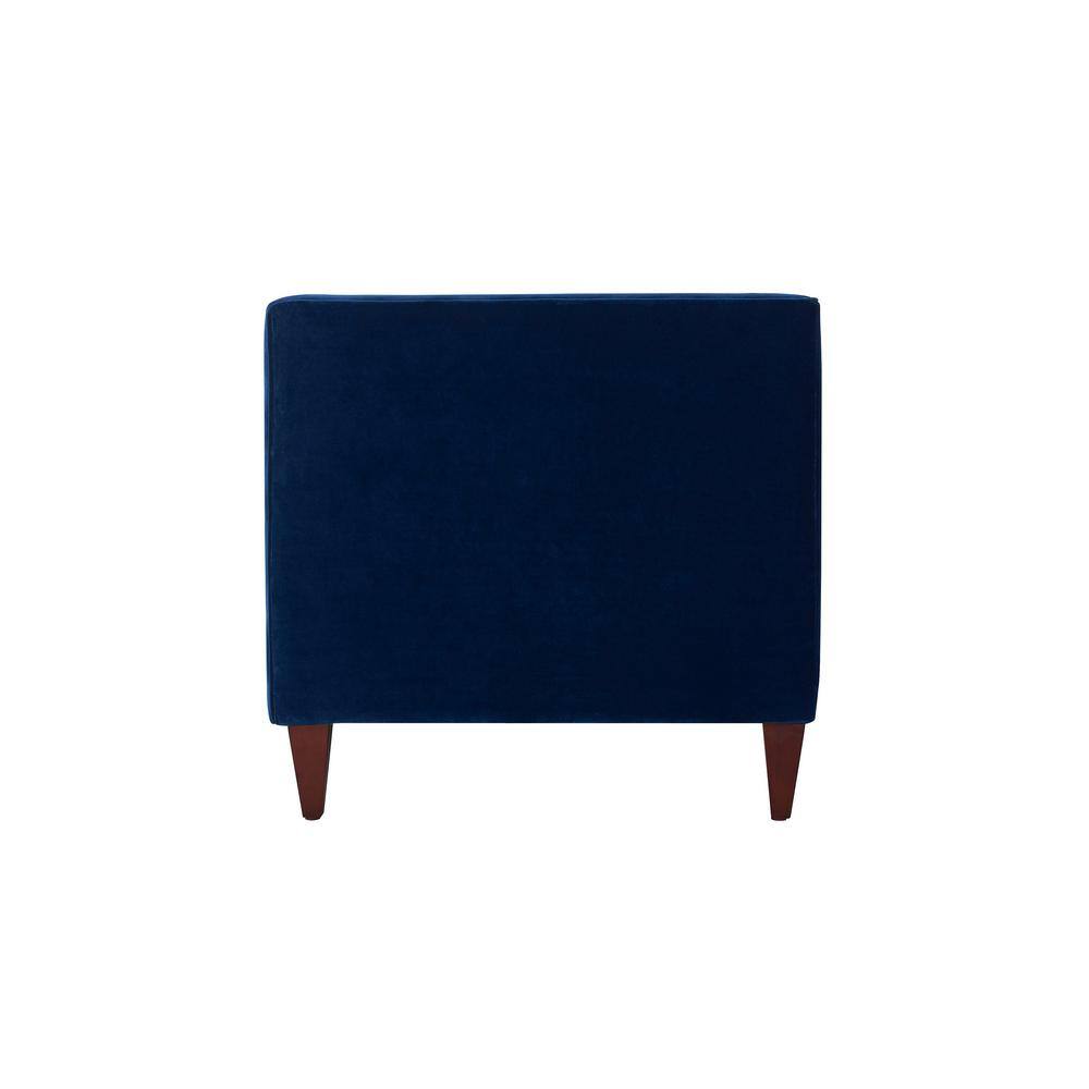 Elegant Navy Blue Velvet Chesterfield Sofa with Tufted Accents