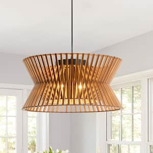 Highler 3-Light Brown Basket Chandelier