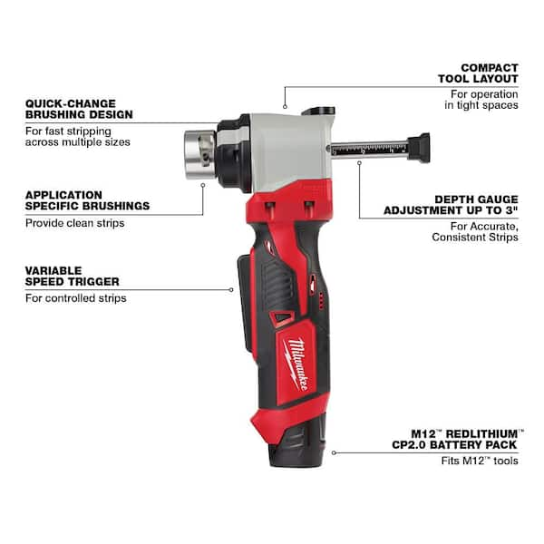 Milwaukee cordless wire outlet stripper