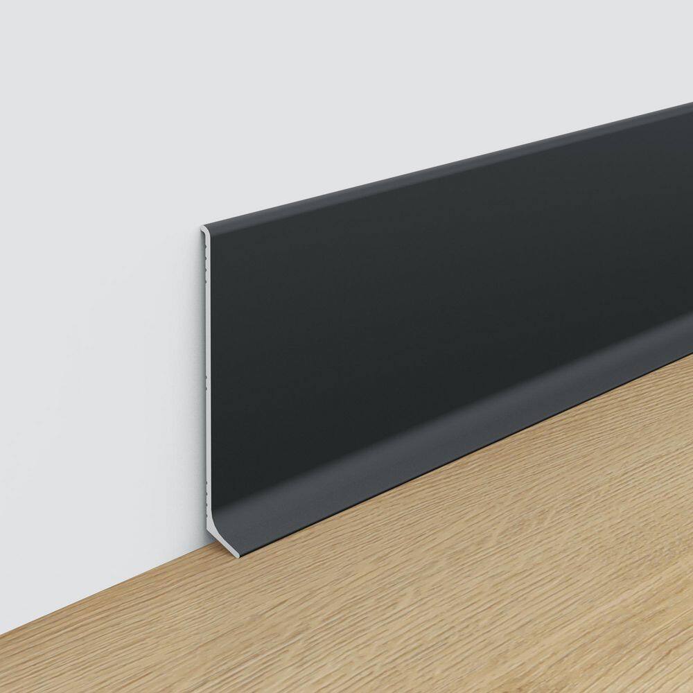 Matte Black 3-1/8 in. x 7 ft. x 1/2 in. Aluminum Skirting Baseboard Molding and Transition Trim (4-Pack) price history on PriceWatchPro