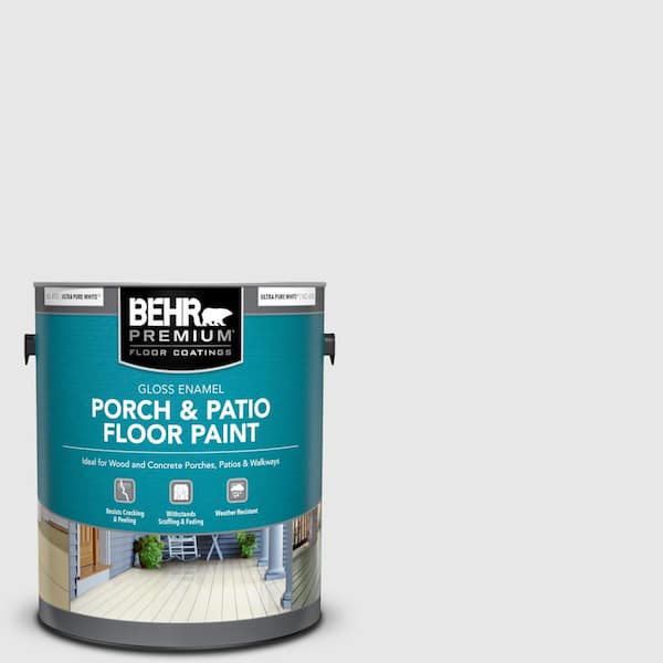 BEHR PREMIUM 1 gal. #PR-W09 Nimbus Cloud Gloss Enamel Interior/Exterior Porch and Patio Floor Paint