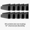 Stalwart 16 in. J Channel Desk Cable Organizer in Black (10-Pack) NNGSR91 -  The Home Depot