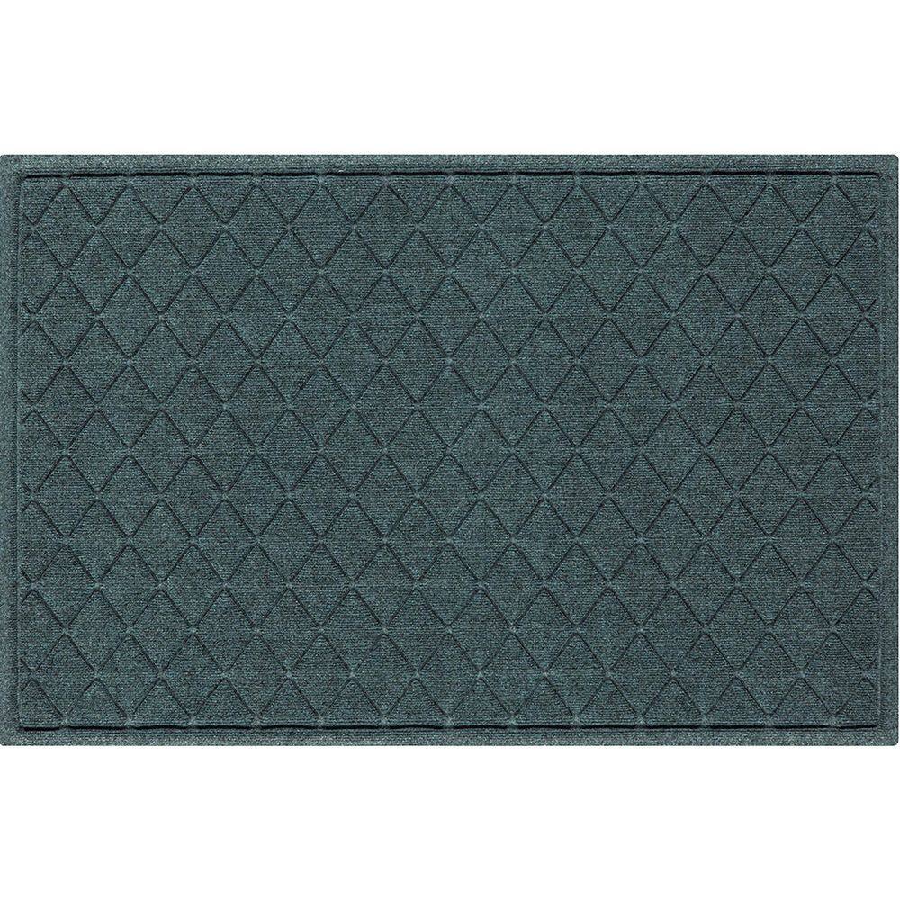 Waterhog Argyle Bluestone 34 in. x 52 in. PET Polyester Indoor Outdoor Door Mat price history on PriceWatchPro
