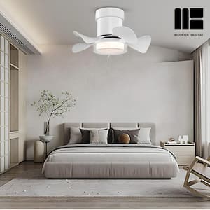 Blade Span 21 in. Indoor Matte White Modern Ceiling Fan with Remote Control