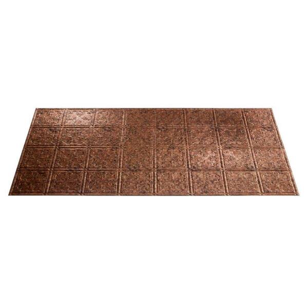 Fasade Traditional 10 2 ft. x 4 ft. Cracked Copper Lay-in Ceiling Tile