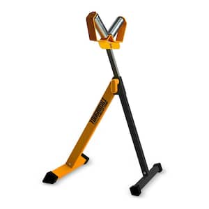 31.5" to 45.5" V-Roller Stand with 2 Rollers, adjustable height and steel ball bearings