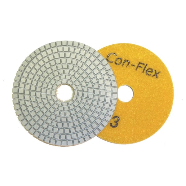 Toolocity 4 in. Con-Flex 5-Step Diamond Pads for Concrete Step 3