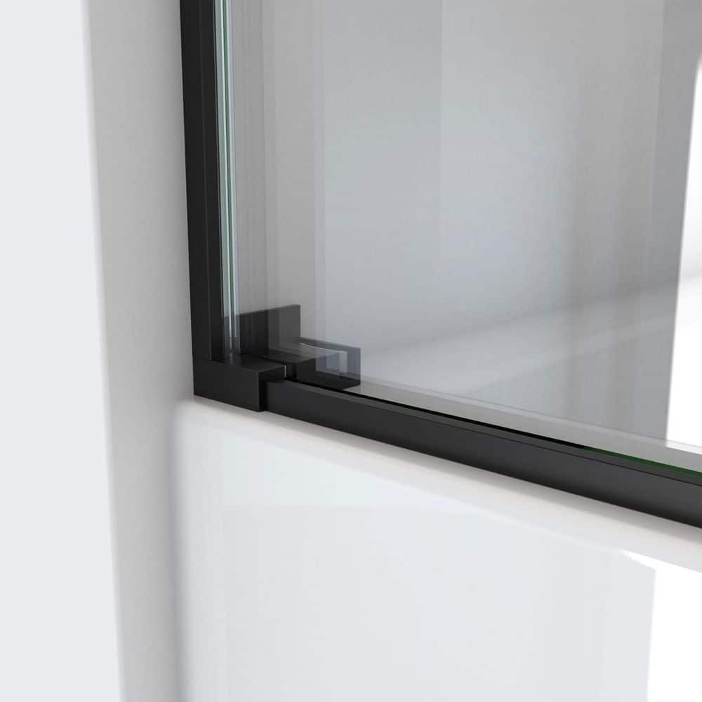 Essence 60" Frameless Black Tub Door with ClearMax Technology