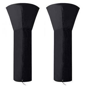 89 in. Black Waterproof Patio Heater Covers, Tear-Resistant Winter Outdoor Protection 2-Pack