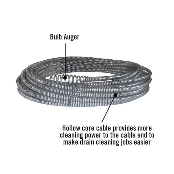 RIDGID 89400 C-21 Cable 5/16" X 50 With Bulb Auger for sale online 