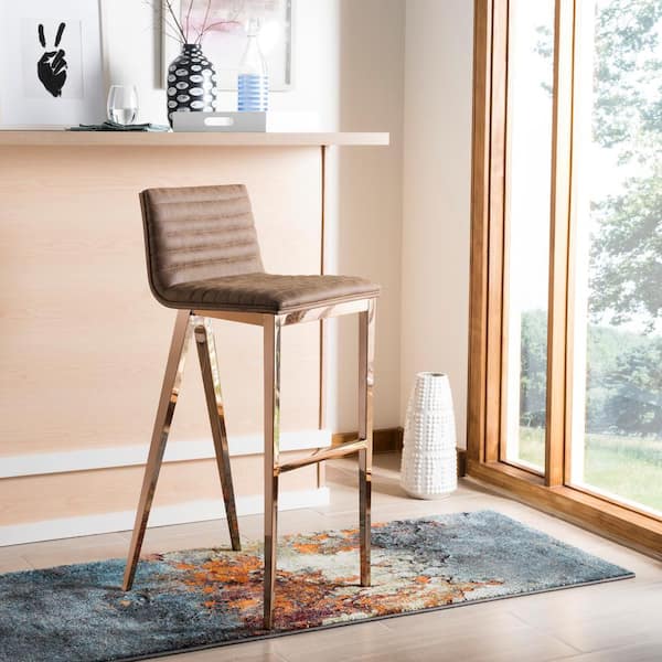 Mckay 39 in. Brown Metal Bar Stool