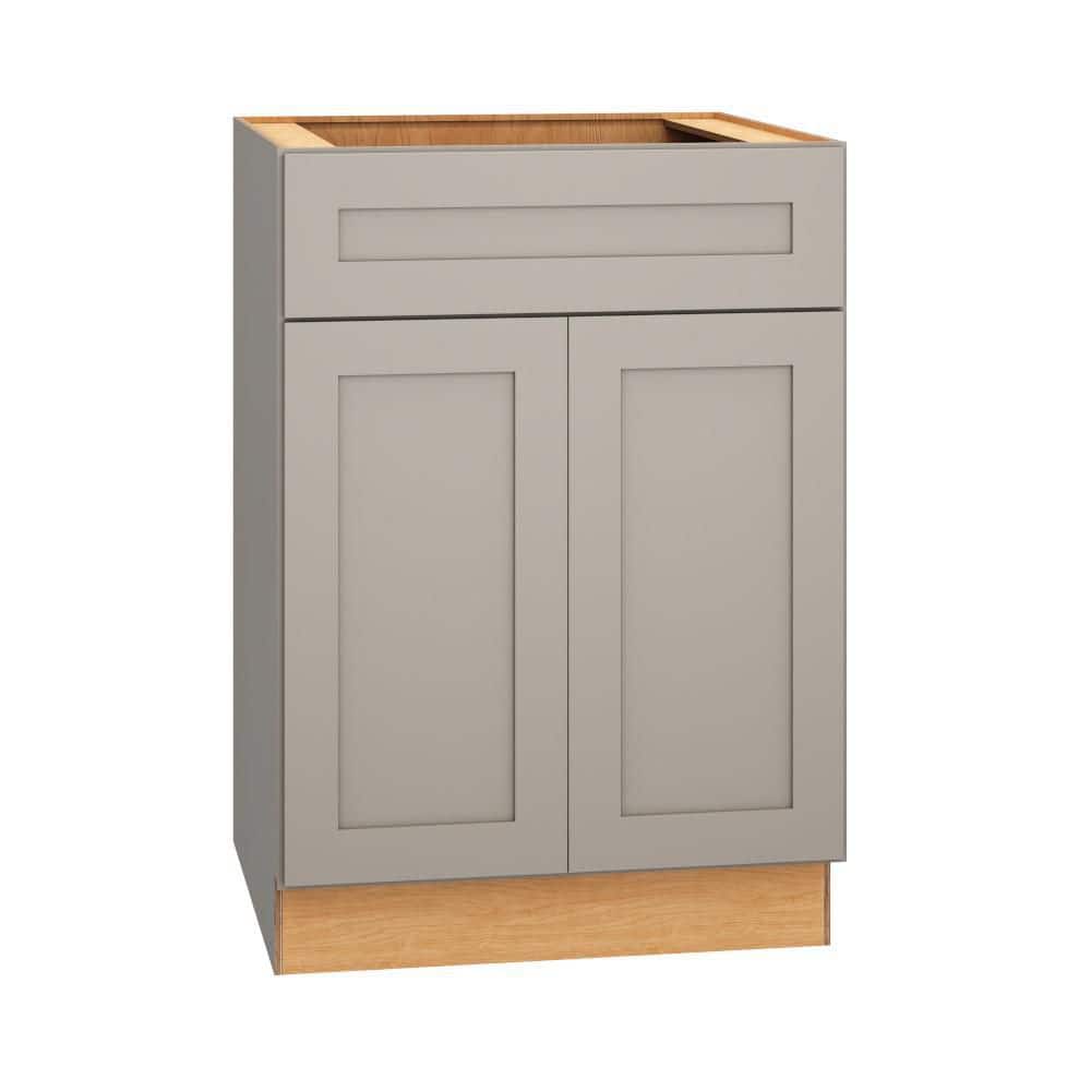 QuickShip Cottage 24 in. W x 24 in. D x 34.5 in. H in Assembled Plywood Shaker Sink Base Kitchen Cabinet in Sterling price history on PriceWatchPro