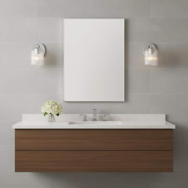 Eisele 5 in. W x 8 in. H 1-Light Chrome Dimmable Wall Sconce with No Bulb Included