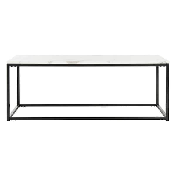 SAFAVIEH Baize 48 in. White/Gray Wood Coffee Table