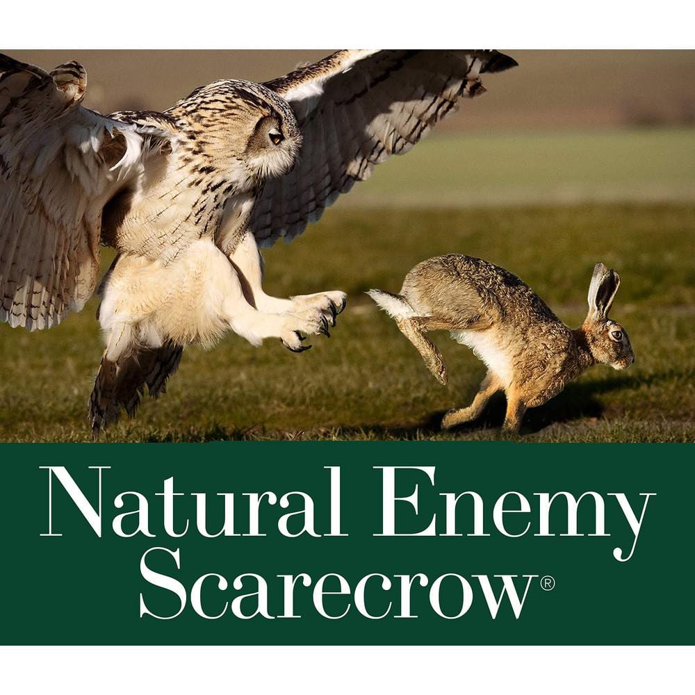 18" Solar-Powered Rotating Head Owl Pest Repellent Decoy